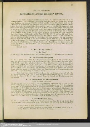 Dritter Abschnitt. Der Grundbesitz des „geistlichen Einkommens“ Ende 1887