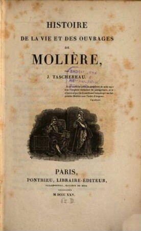 Histoire de la vie et des ouvrages de Molière