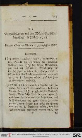 Sechsten Bandes Sieben u. zwanzigstes Stuek.