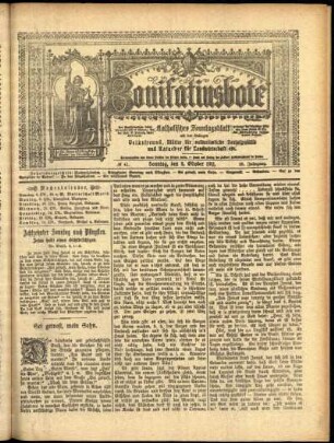 Erste Ausgabe vom Sonntag, den 08. Oktober 1911.