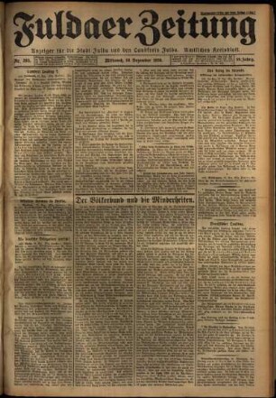 Erste Ausgabe vom Mittwoch, den 19. Dezember 1928.
