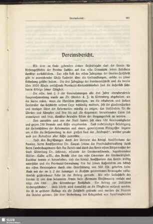 Vereinsbericht