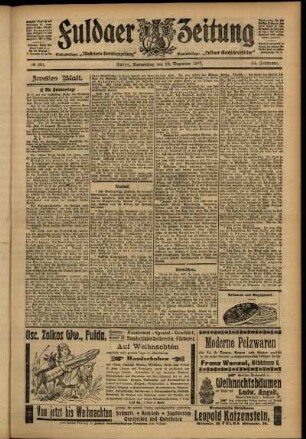 Zweite Ausgabe vom Donnerstag, den 19. Dezember 1907.