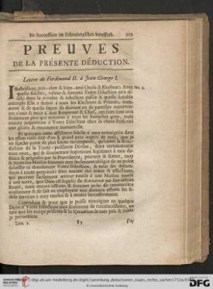 Preuves de la Présente Déduction