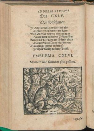 Emblema CXLVI. Mentem non formam plus pollere.