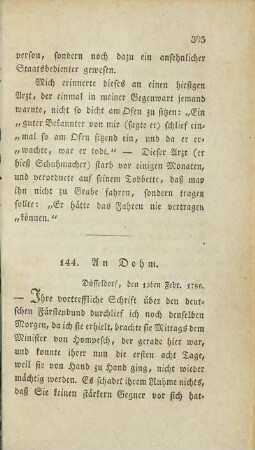 144. An Dohm.