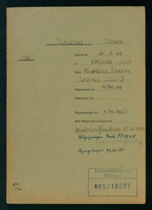 Meissner, Marbod * 20.10.1922