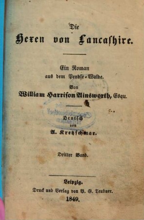 Die Hexen von Lancashire : ein Roman aus dem Pendle-Walde, 3