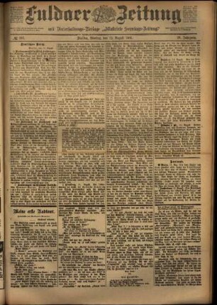 Ausgabe vom Montag, den 12. August 1901.