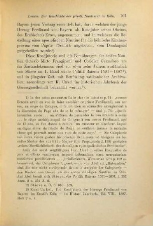 Zur Geschichte der päpstlichen Nuntiatur in Köln 1573-1595