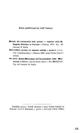 Altre pubblicazioni dell'Autore.