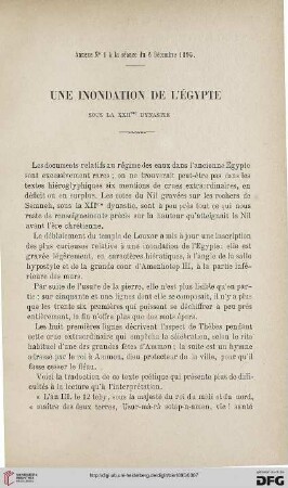 3.Ser. 6.1895: Une inondation de l'Égypte sous la XXIIme dynastie