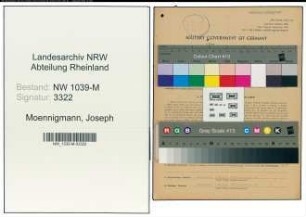 Entnazifizierung Joseph Moennigmann , geb. 16.01.1891 (Waerter)