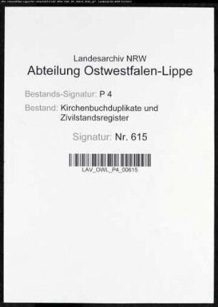 Kirchenbuchduplikate der katholischen Gemeinde (GHT 1808-1810, HT 1811, GHT 1812-1815). (Gemeinde: Bremen, katholische Gemeinde )