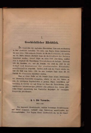 I. Geschichtlicher Rückblick.