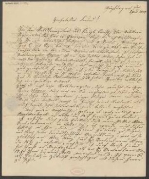 Brief an B. Schott's Söhne : 01.04.1837