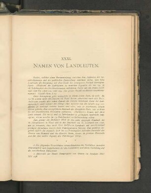 XXXI. Namen von Landleuten.
