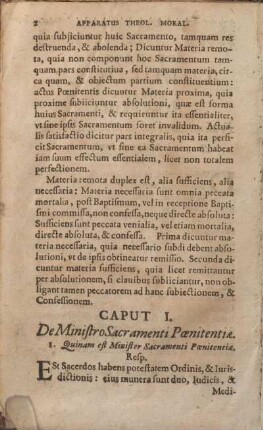 Caput I. De Ministro Sacramenti Poenitentiae.