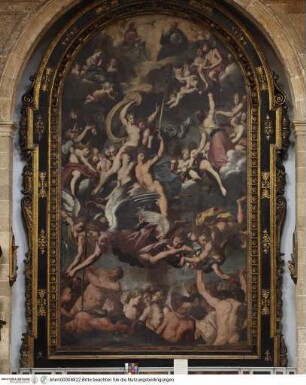 Altare delle Anime del Purgatorio, Die Befreiung der Seelen aus dem Fegefeuer
