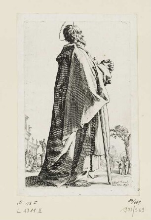 Heiliger Matthäus, Blatt 12 der Folge: "Salvatoris Beatæ Mariæ Virginis Sancotrum Apostolorum Icones"