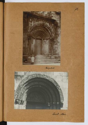 Dom St. Laurentius, Lund: Ansicht, Detail Nordportal (aus: Skizzen- und Fotoalbum 27)