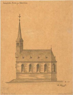Schmidt, Heinrich von; Bodenheim; Ev. Kirche - Ansicht