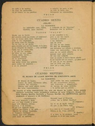 Cuadro septimo : El museo de Lujan dentro de cincuenta años
