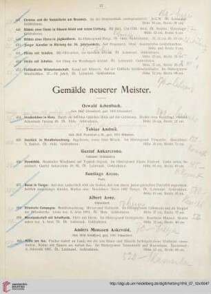 Gemälde neuerer Meister (Nr. 454-535)