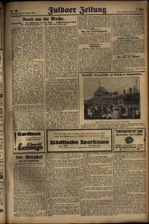 Dritte Ausgabe vom Sonntag, den 25. August 1929.