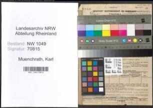 Entnazifizierung Karl Muenchrath , geb. 09.12.1899 (Spediteur)