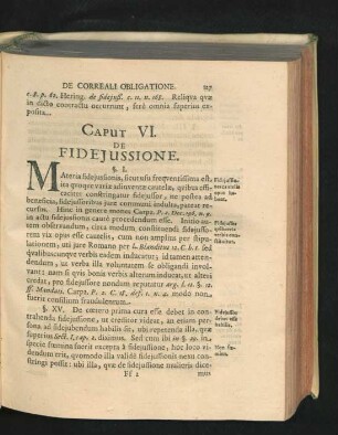 Caput VI. De Fideiussione.