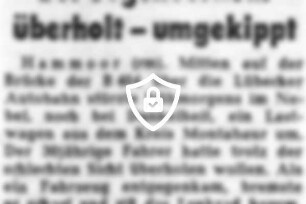 Bei Gegenverkehr überholt - umgekippt