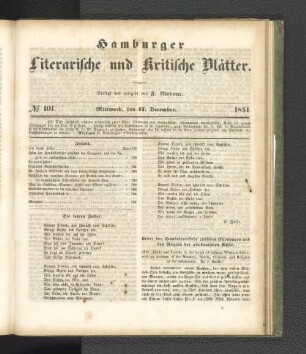 No. 101. 17. Dezember 1851