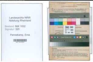 Entnazifizierung Erna Pennekamp , geb. 17.06.1892 ()