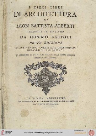 I Dieci Libri Di Architettura