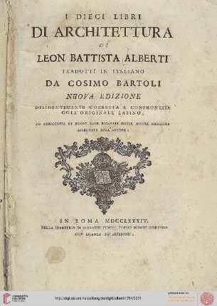 I Dieci Libri Di Architettura