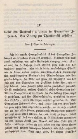 96-135 Ueber den Ausdruck oi Iudaioi im Evangelium Johannis : Ein Beitrag zur Charakteristik desselben