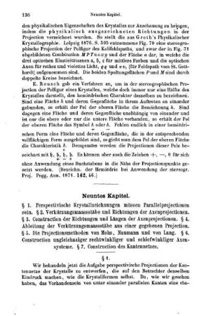 § 1. Perspectivische Krystallzeichnungen müssen Parallelprojectionen sein.