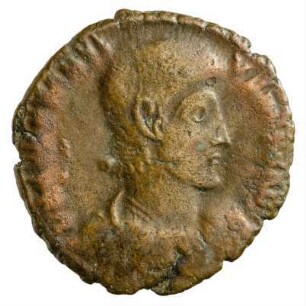 Münze, Aes 4, 350 - 355 n. Chr.