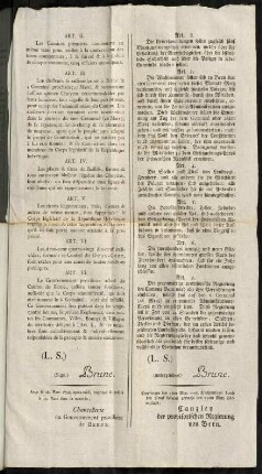 An die Einwohner des Cantons Bern