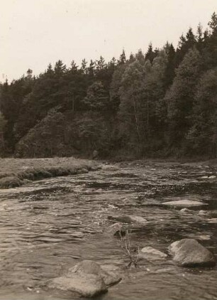 Tal der Freiberger Mulde oberhalb Nossen. Diluvialterrasse oberhalb Steyermühle