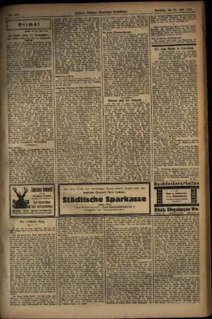 Zweite Ausgabe vom Sonntag, den 21. Juli 1929.