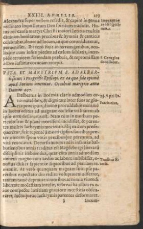 Vita Et Martyrium S. Adalberti secundi Pragensis Episcopi ...