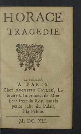 Horace : Tragédie