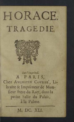 Horace : Tragédie