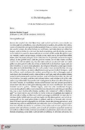 A: Die Schriftquellen