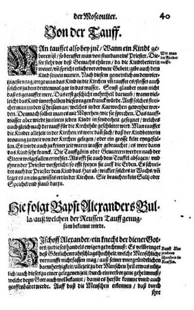 Von der Tauff