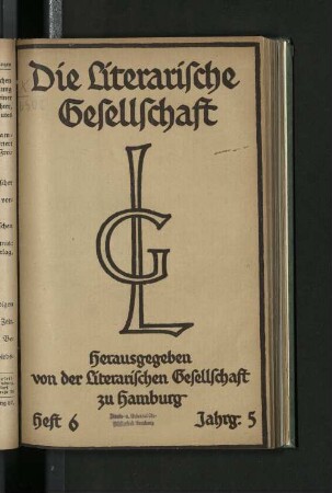 Heft 6 1919 Jahrg. 5