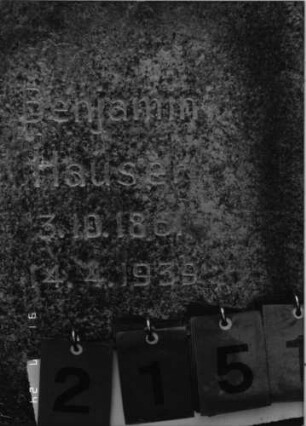 Grabstein 2151 [Hahn S. 89 Grab-Nr. 3094]: Grabstein 2151 (Detailaufnahme) [Hahn S. 89 Grab-Nr. 3094]