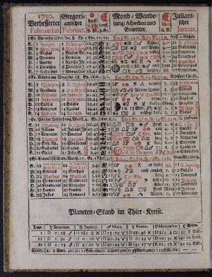1750. Verbesserter Februarius.